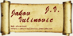 Jakov Vulinović vizit kartica
